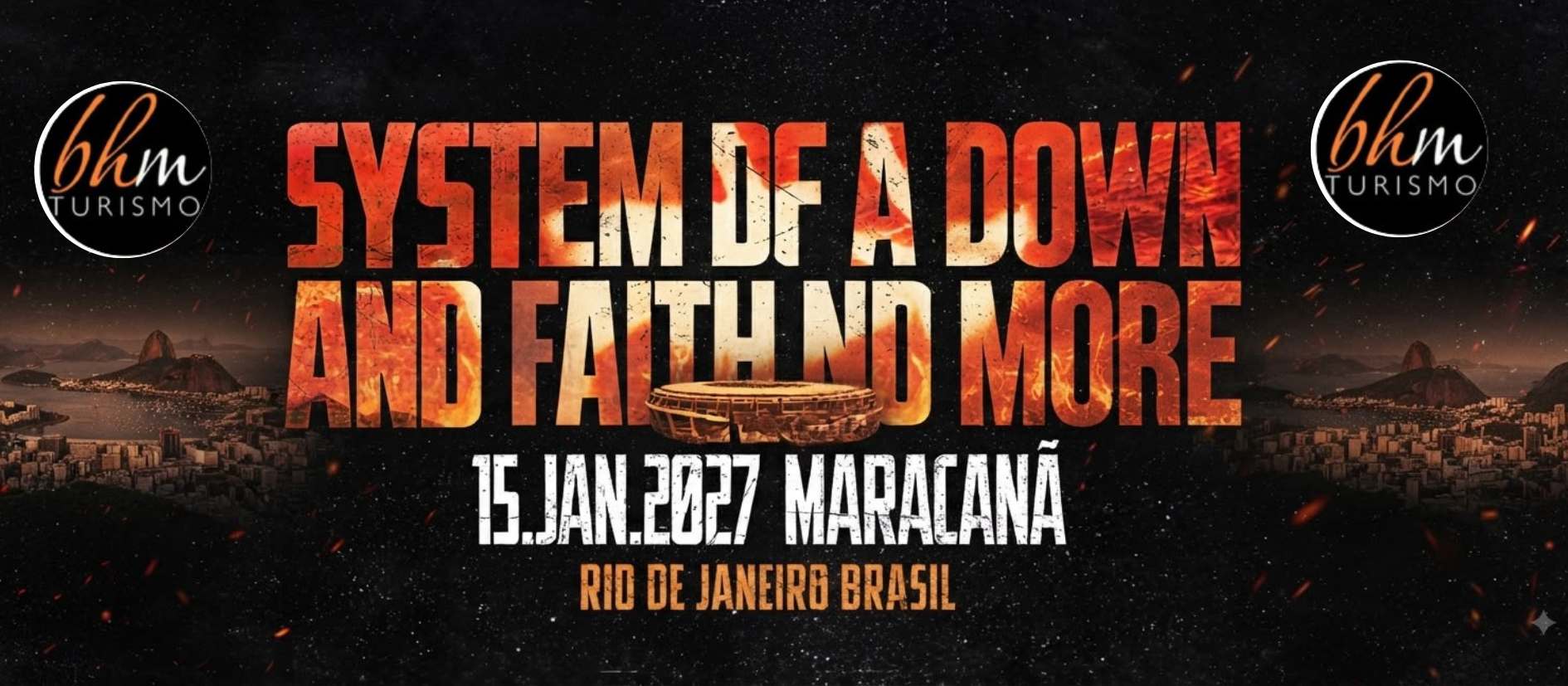 System of a Down e Faith no More – Rio de Janeiro 2027
